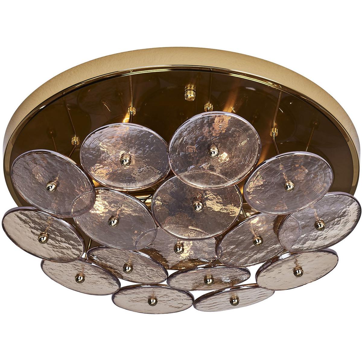 Kalco 521545PWB Hortensia 5 Light 18.5 inch Polished Winter Brass Semi Flush Mount Ceiling Light
