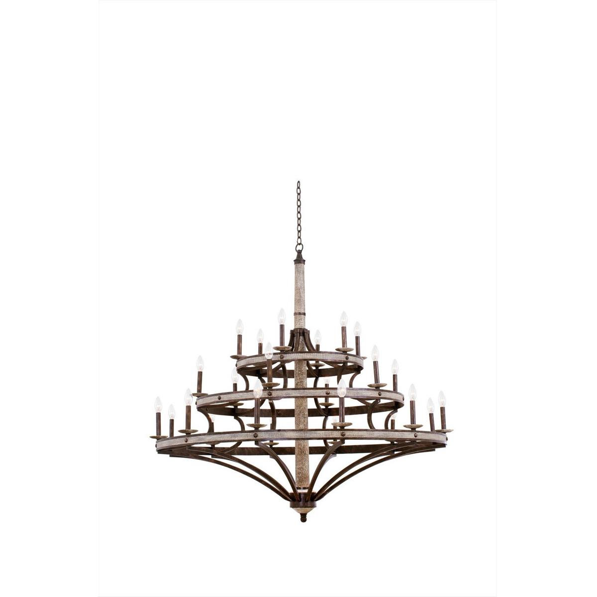 Kalco 7044FG Coronado 24 Light 56 inch Florence Gold Chandelier Ceiling Light