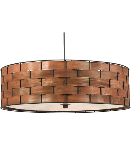 woven wood pendant light