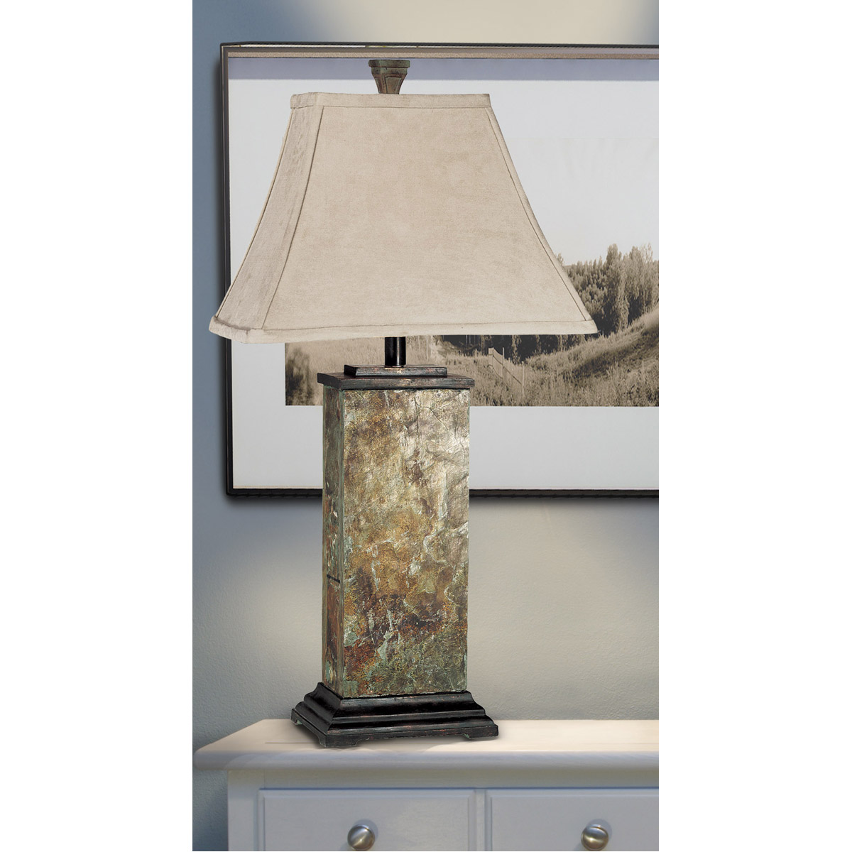 Kenroy Lighting 31202 Bennington Table Lamp Natural Slate 53392198954