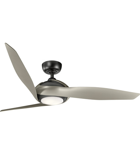 Zenith 60 Inch Satin Black With Silver Blades Indoor Ceiling Fan