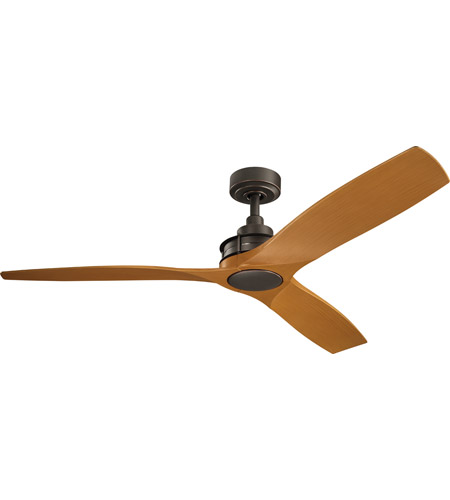 Kichler 300356oz Ried 56 Inch Olde Bronze With Cherry Blades Ceiling Fan - Cherry Wood Ceiling Fans With Lights