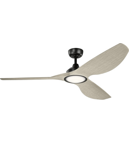 Kichler 300365sbk Imari 65 Inch Satin Black With Weathered White Walnut Blades Indoor Ceiling Fan
