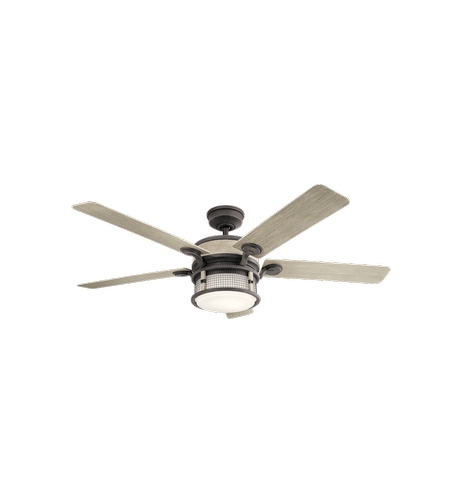 Kichler 310170wzc Ahrendale 60 Inch Weathered Zinc With Weathered White Blades Ceiling Fan