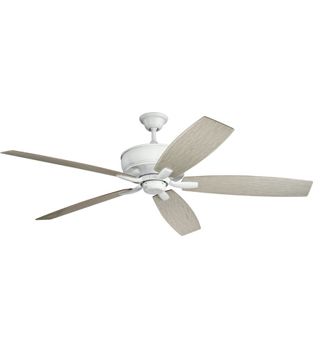 Kichler 310206MWH Monarch 70 inch Matte White with WTHRD WHT WALNU Blades Indoor/Outdoor Ceiling Fan photo