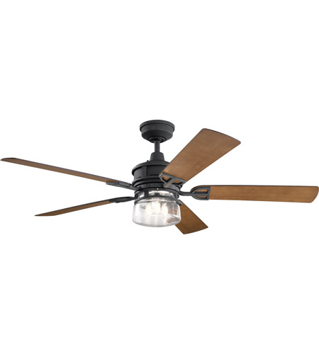 Kichler 310240dbk Lyndon Patio 60 Inch, Nautical Outdoor Ceiling Fans With Lights