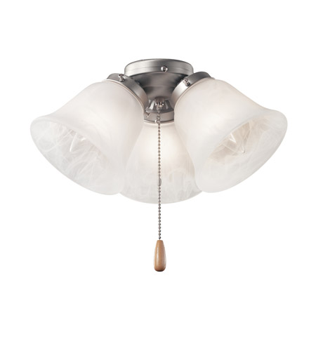 Kichler Lighting Signature 3 Light Fan Light Kit In Brushed Nickel