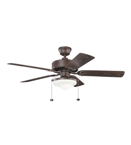 Kichler 339516TZP Renew Select Patio 52 inch Tannery Bronze Powder Coat with Brown Blades Ceiling Fan photo