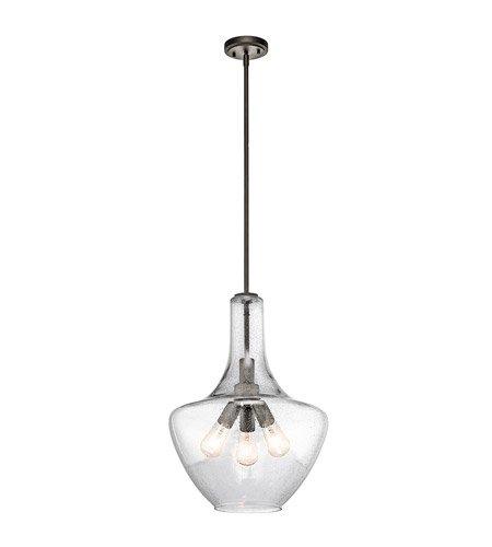 Kichler 42190OZ Everly 3 Light 16 inch Olde Bronze Pendant Ceiling Light