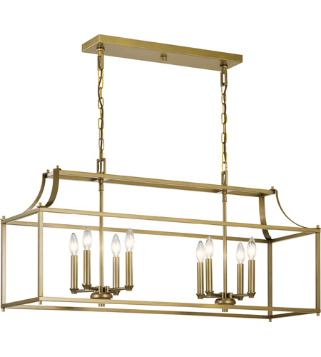 linear brass chandelier