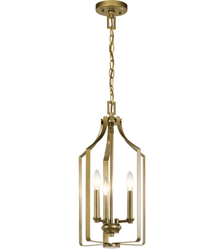 Kichler 42499NBR Morrigan 3 Light 10 inch Natural Brass Indoor Lantern Pendants Ceiling Light photo