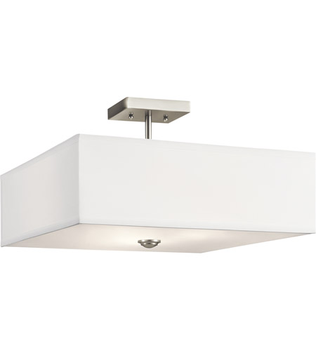 Kichler 43693ni Shailene 3 Light 18 Inch Brushed Nickel Semi Flush