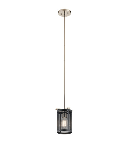 Polished Nickel Mini Pendant Light kichler 43722pn titus 1 light 7 inch polished nickel mini pendant ceiling light