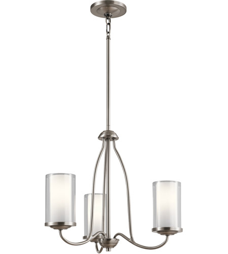 Kichler 44175CLP Lorin 3 Light 19 inch Classic Pewter Chandelier Ceiling Light, Small photo