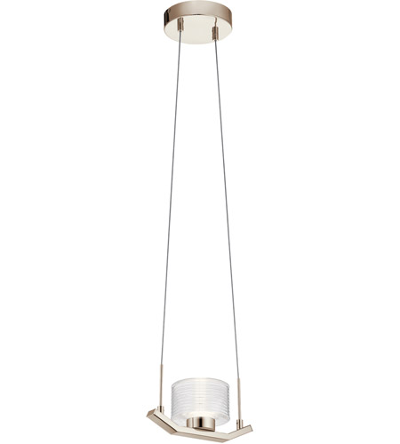 Kichler 44348pnled Lasus Led 11 Inch Polished Nickel Mini Pendant Ceiling Light