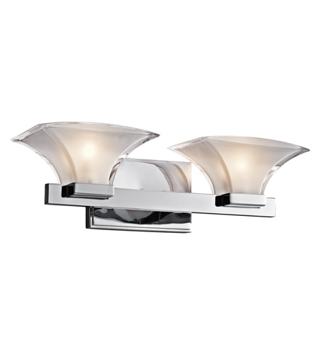 Tulare 2 Light Bathroom Vanity Lights in Chrome 45037CH