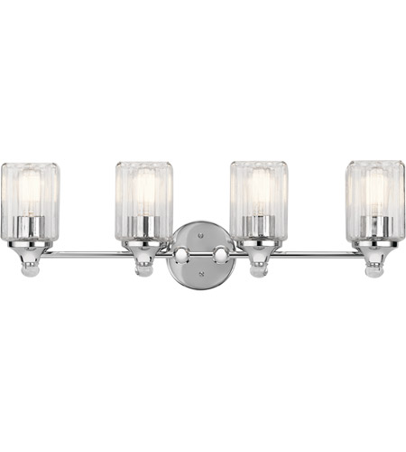 Kichler 45908ch Riviera 4 Light 28 Inch Chrome Vanity Light Wall Light