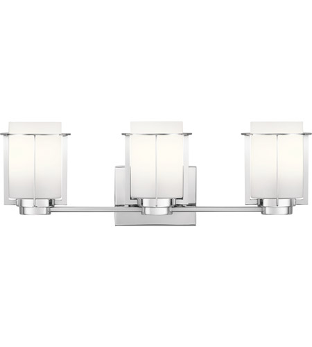 Kichler 45948ch Chagrin 3 Light 24 Inch Chrome Vanity Light Wall