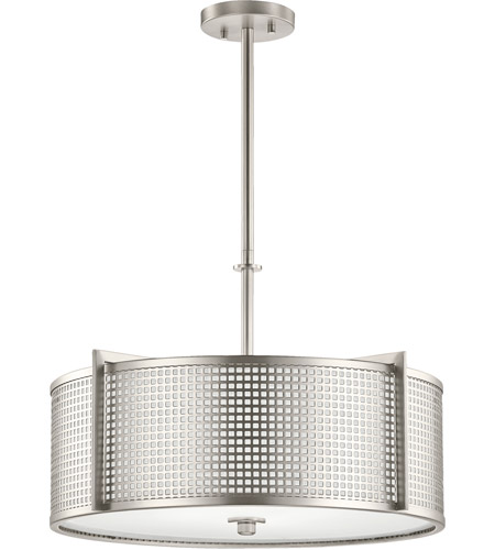 Satin Nickel Pendant Light kichler 48114ni perforated 4 light 22 inch brushed nickel pendant ceiling light