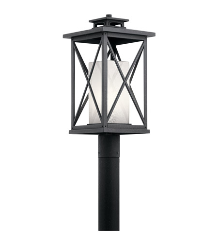 Kichler 49773DBK Piedmont 1 Light 21 inch Distressed Black Outdoor Post Lantern photo