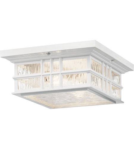 Kichler 49834wh Beacon Square 2 Light, Craftsman Style Outdoor Ceiling Lights