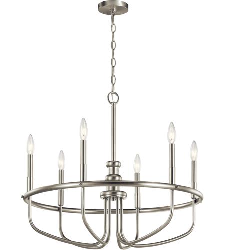 Kichler 52304NI Capitol Hill 6 Light 29 inch Brushed Nickel Chandelier 1 Tier Large Ceiling Light, Large photo