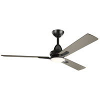 Kosmus 52 Inch Satin Black With Black And Silver Blades Ceiling Fan