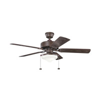 Kichler 339516TZP Renew Select Patio 52 inch Tannery Bronze Powder Coat with Brown Blades Ceiling Fan photo thumbnail