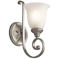 Kichler 43170NIL18 Monroe LED 6 inch Brushed Nickel Wall Sconce Wall Light in Satin Etched Glass photo thumbnail