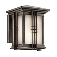 Kichler 49157OZFL Portman Square 1 Light 8 inch Olde Bronze Outdoor Wall Light in Fluorescent photo thumbnail