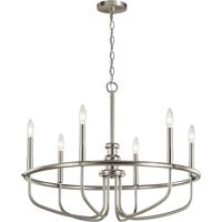 Kichler 52304NI Capitol Hill 6 Light 29 inch Brushed Nickel Chandelier 1 Tier Large Ceiling Light, Large photo thumbnail