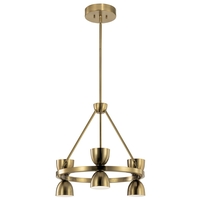 Kichler 52417BNBLED Baland LED 22 inch Brushed Natural Brass Chandelier Ceiling Light, 1 Tier Small photo thumbnail