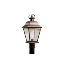 Kichler 9909OZ Mount Vernon 1 Light 21 inch Olde Bronze Outdoor Post Lantern in Clear Seedy, Incandescent photo thumbnail