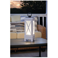 Kichler 49679WHRLED Montego 19 X 6 inch Weathered White Outdoor Portable Lantern Porch_Montego_49679WHRLED_Night_Detail.jpg thumb