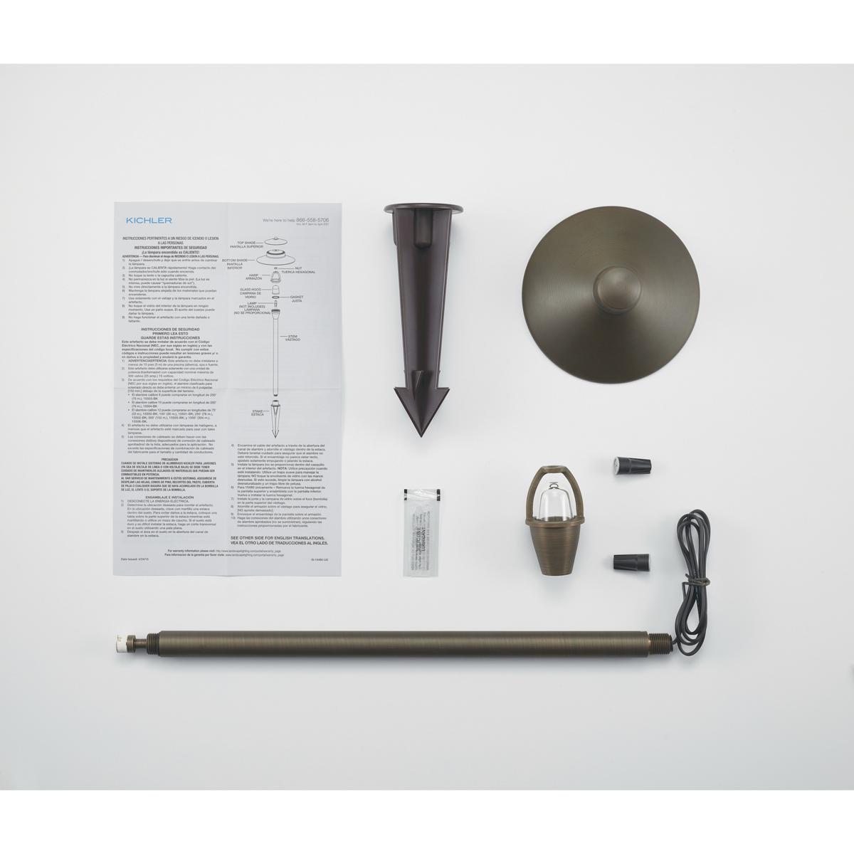 Kichler 15478CBR Independence 12 20.00 watt Centennial Brass Landscape 12V Path & Spread