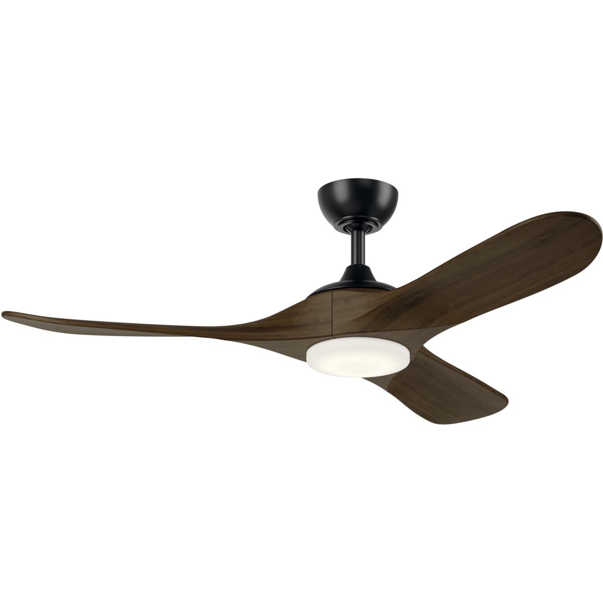 Kichler 310552SBK Mylo 52 inch Satin Black with Aged Walnut Blades Ceiling Fan