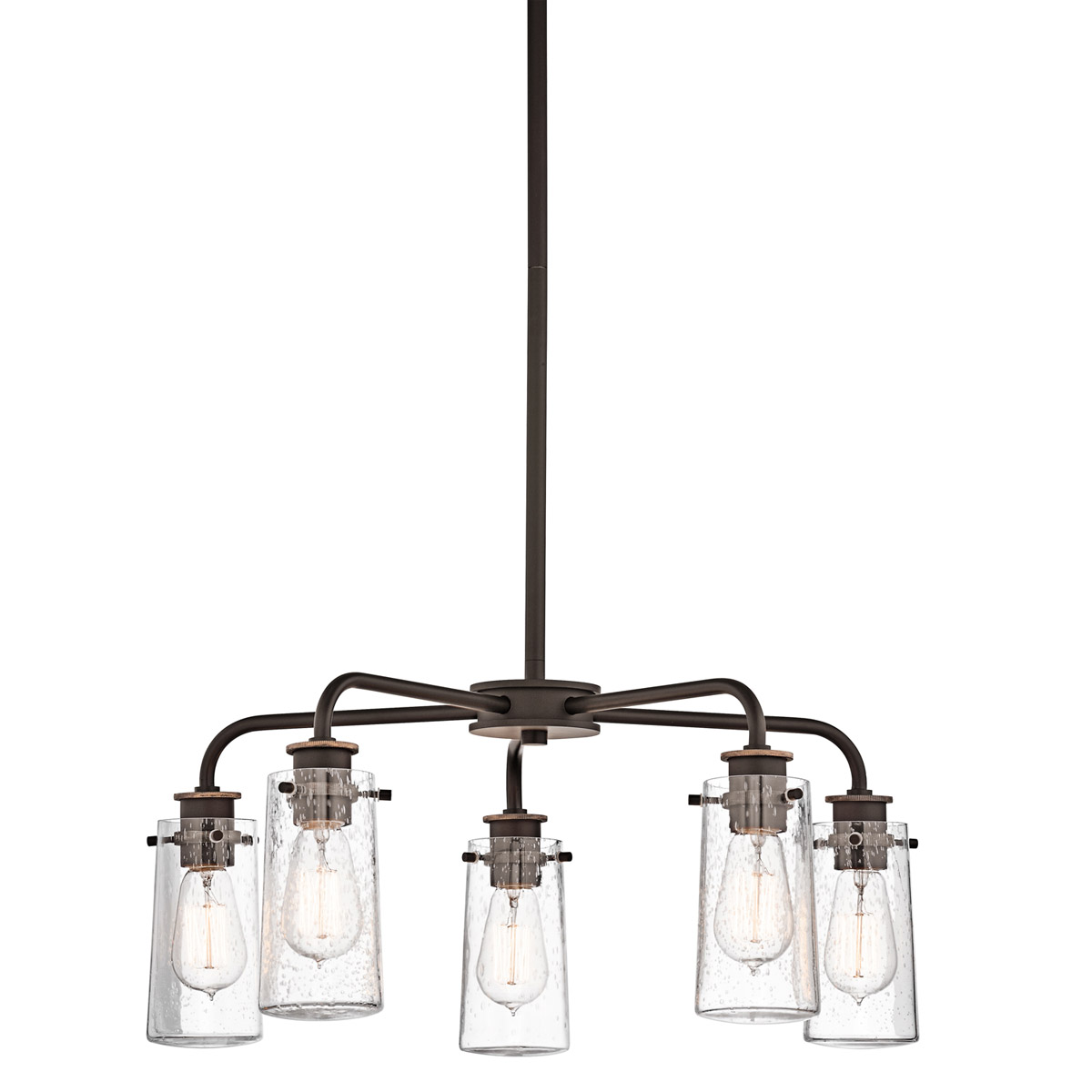 Kichler 43058OZ Braelyn 5 Light 25 inch Olde Bronze Chandelier 1 Tier Medium Ceiling Light, Medium
