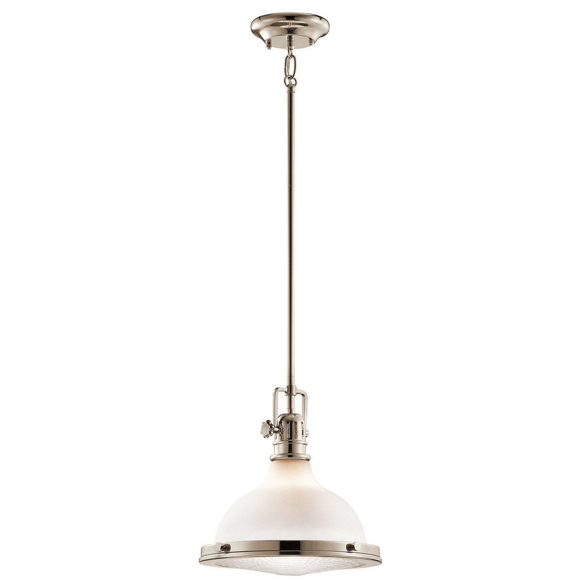 Kichler 43765PN Hatteras Bay 1 Light 11.5 inch Polished Nickel Pendant Ceiling Light