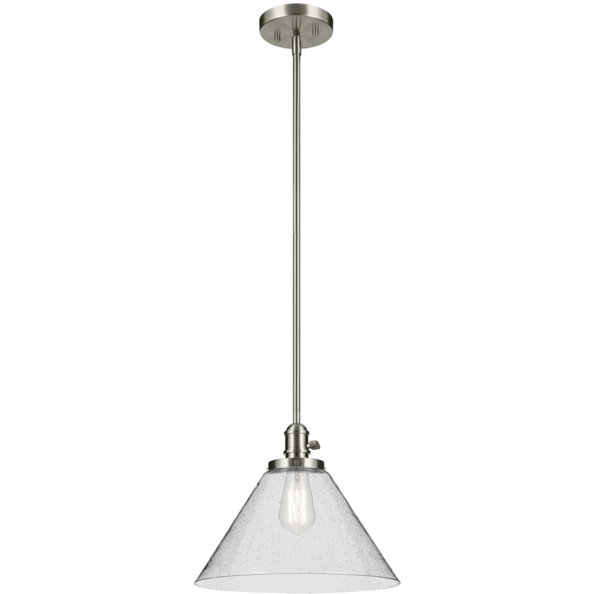 Kichler 43905NI Avery 1 Light Brushed Nickel Pendant Ceiling Light