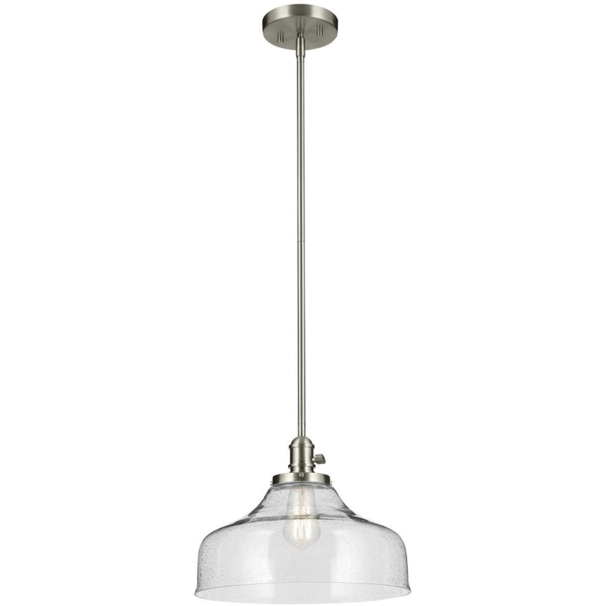 Kichler 43906NI Avery 1 Light Brushed Nickel Pendant Ceiling Light