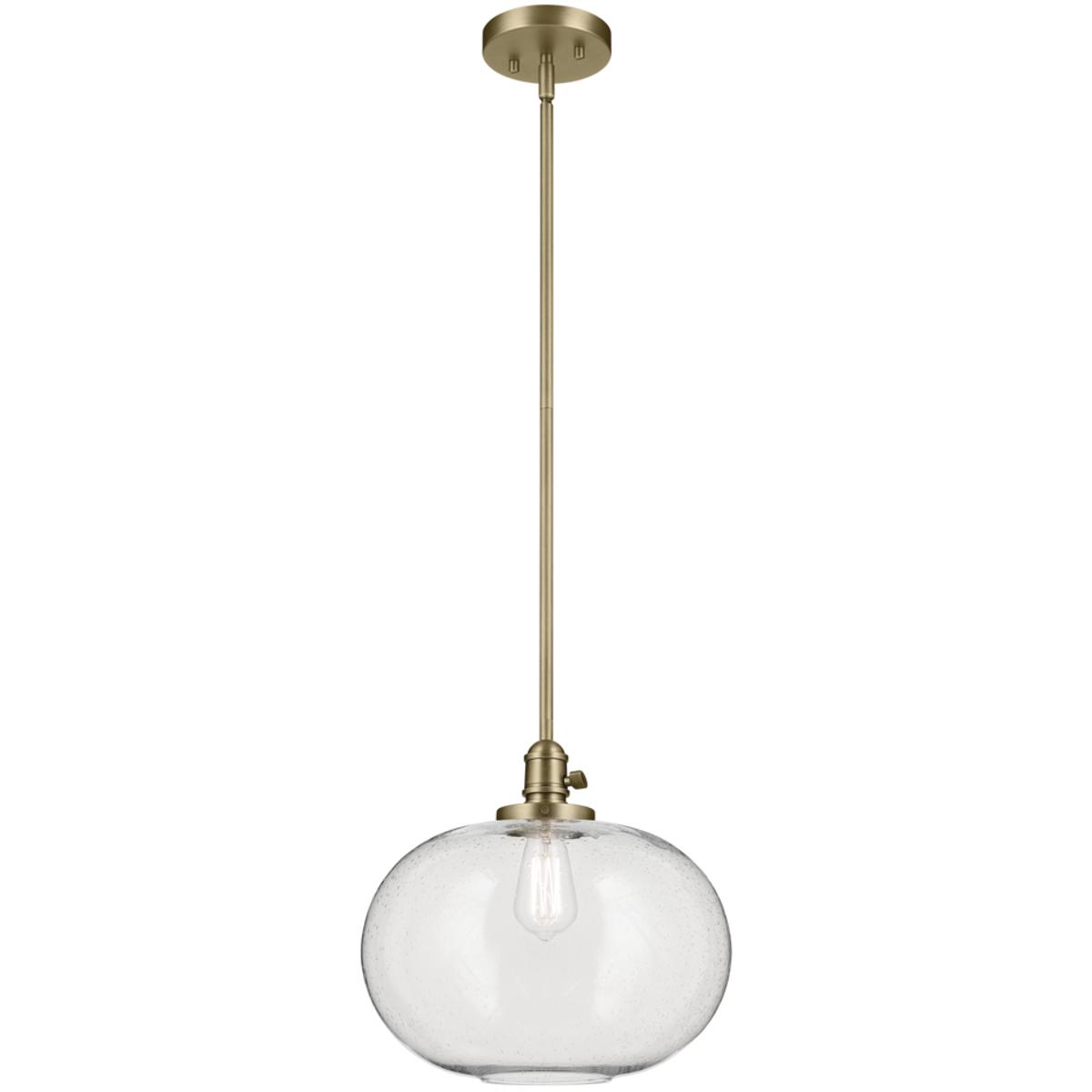 Kichler 43911NBR Avery 1 Light Natural Brass Pendant Ceiling Light