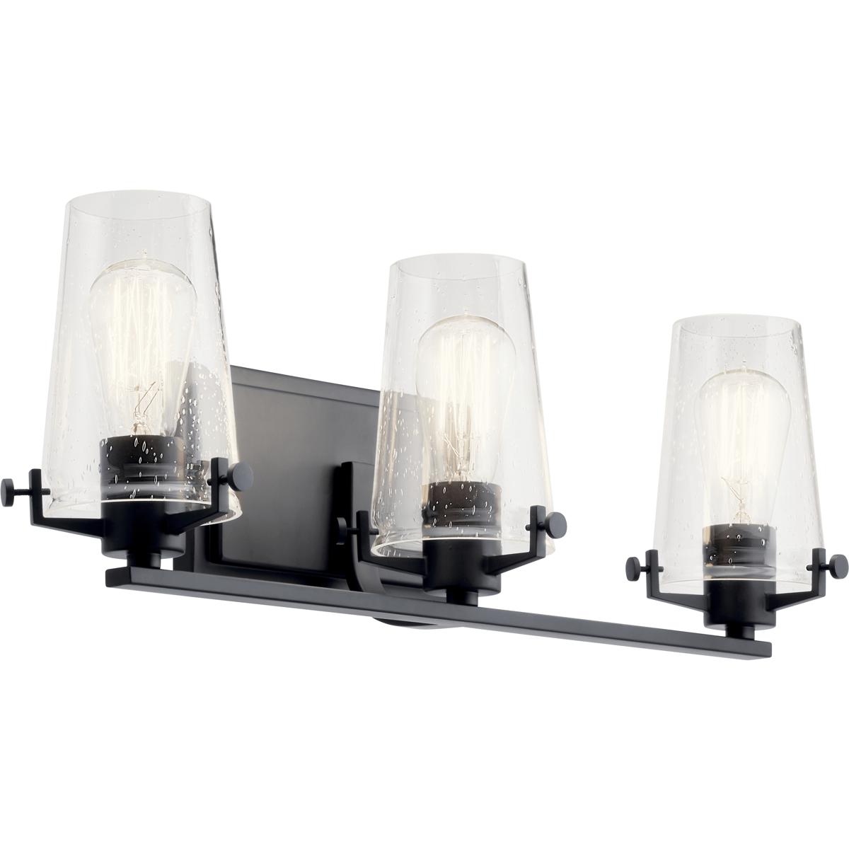Kichler 45297BK Alton 3 Light 24 inch Black Bath Vanity Light Wall Light