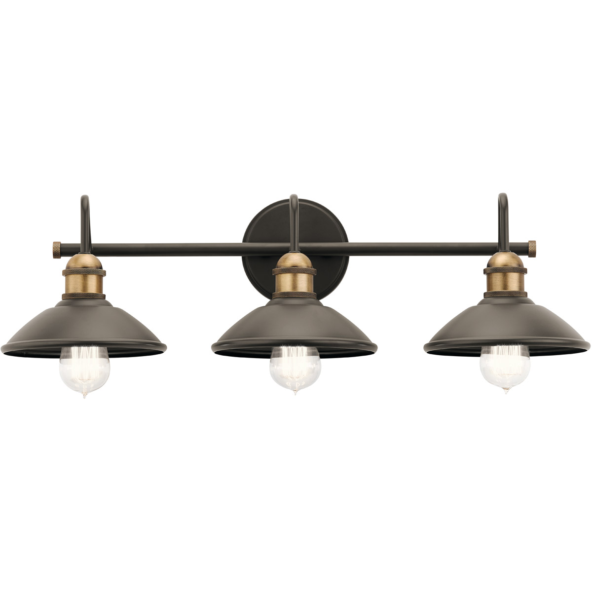 Kichler 45945OZ Clyde 3 Light 26 inch Olde Bronze Wall Mt Bath 3 Arm Wall Light