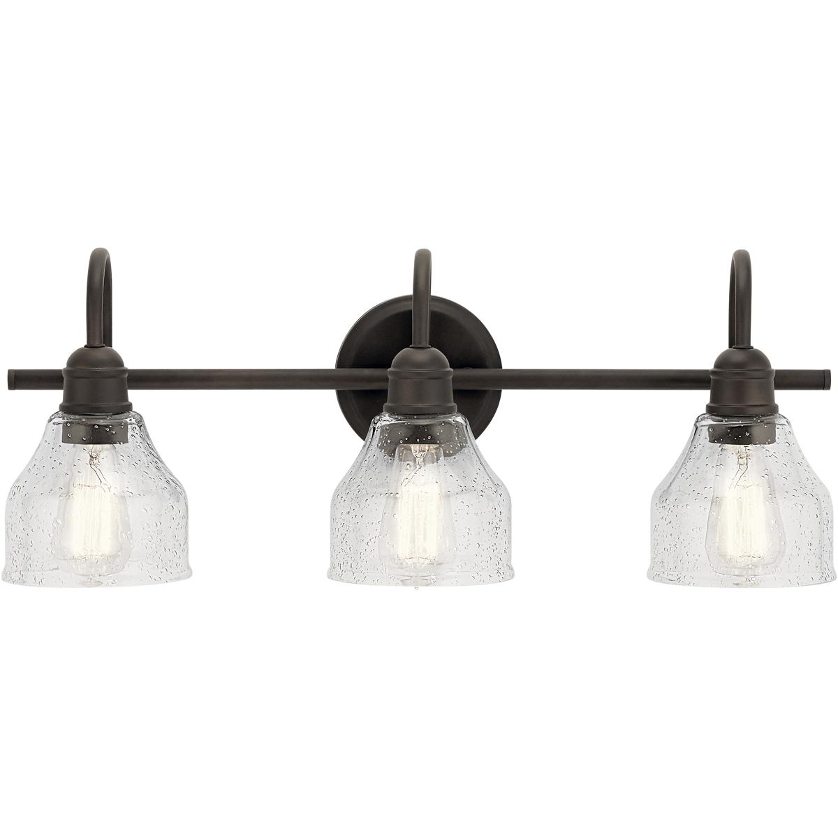 Kichler 45973OZ Avery 3 Light 24 inch Olde Bronze Wall Mt Bath 3 Arm Wall Light