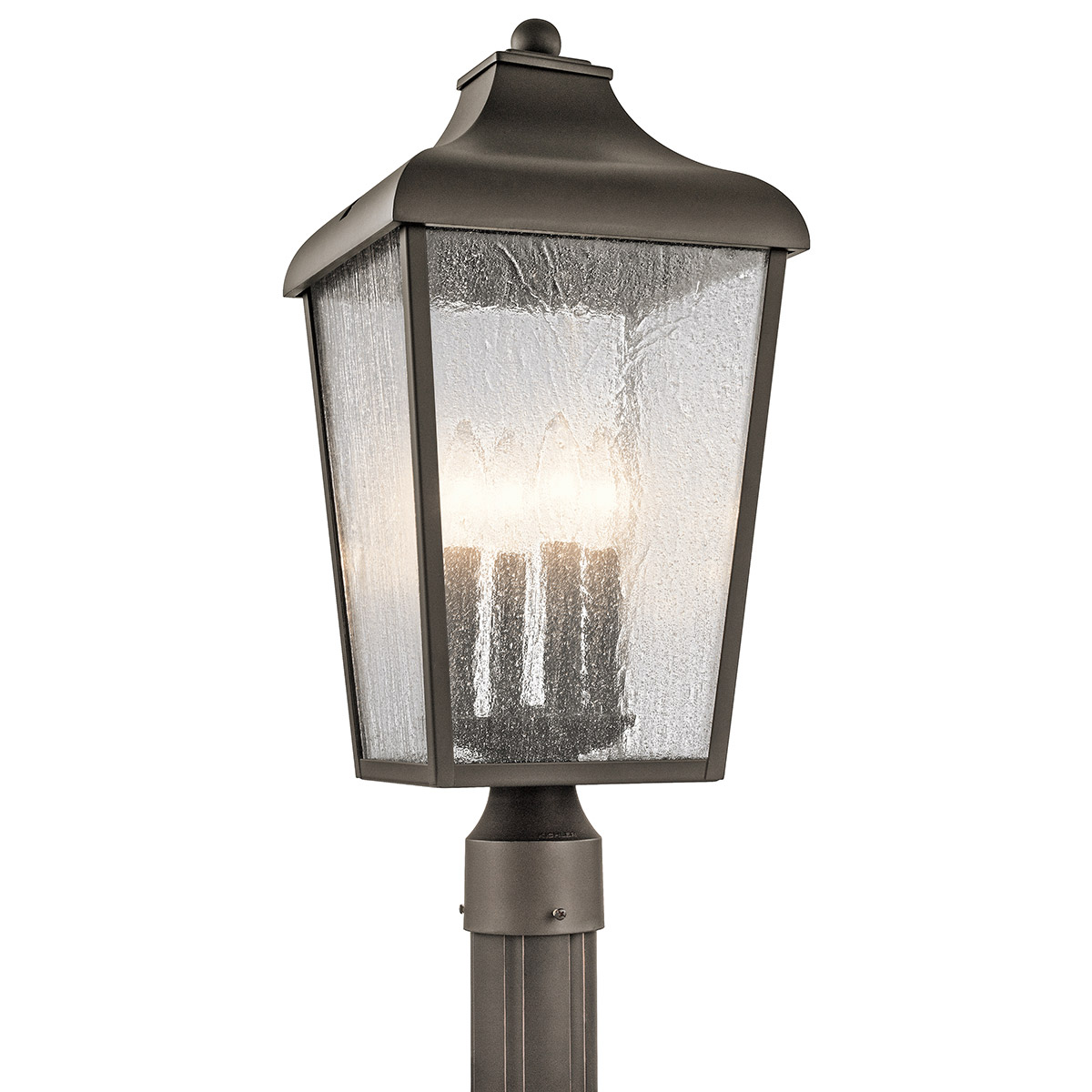 Kichler 49739OZ Forestdale 4 Light 22 inch Olde Bronze Outdoor Post Lantern