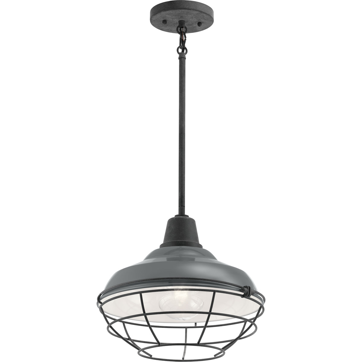 Kichler Lighting 49992GG Pier 1 Light 13 inch Gloss Grey Pendant Ceiling Light eBay