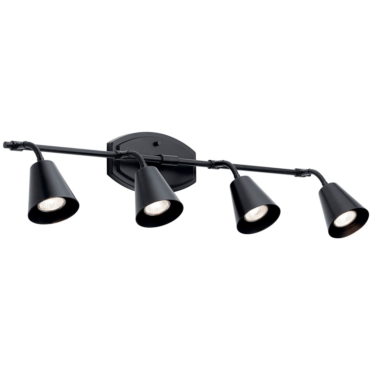 Kichler 52129BK Sylvia 4 Light 120 Black Rail Light Ceiling Light