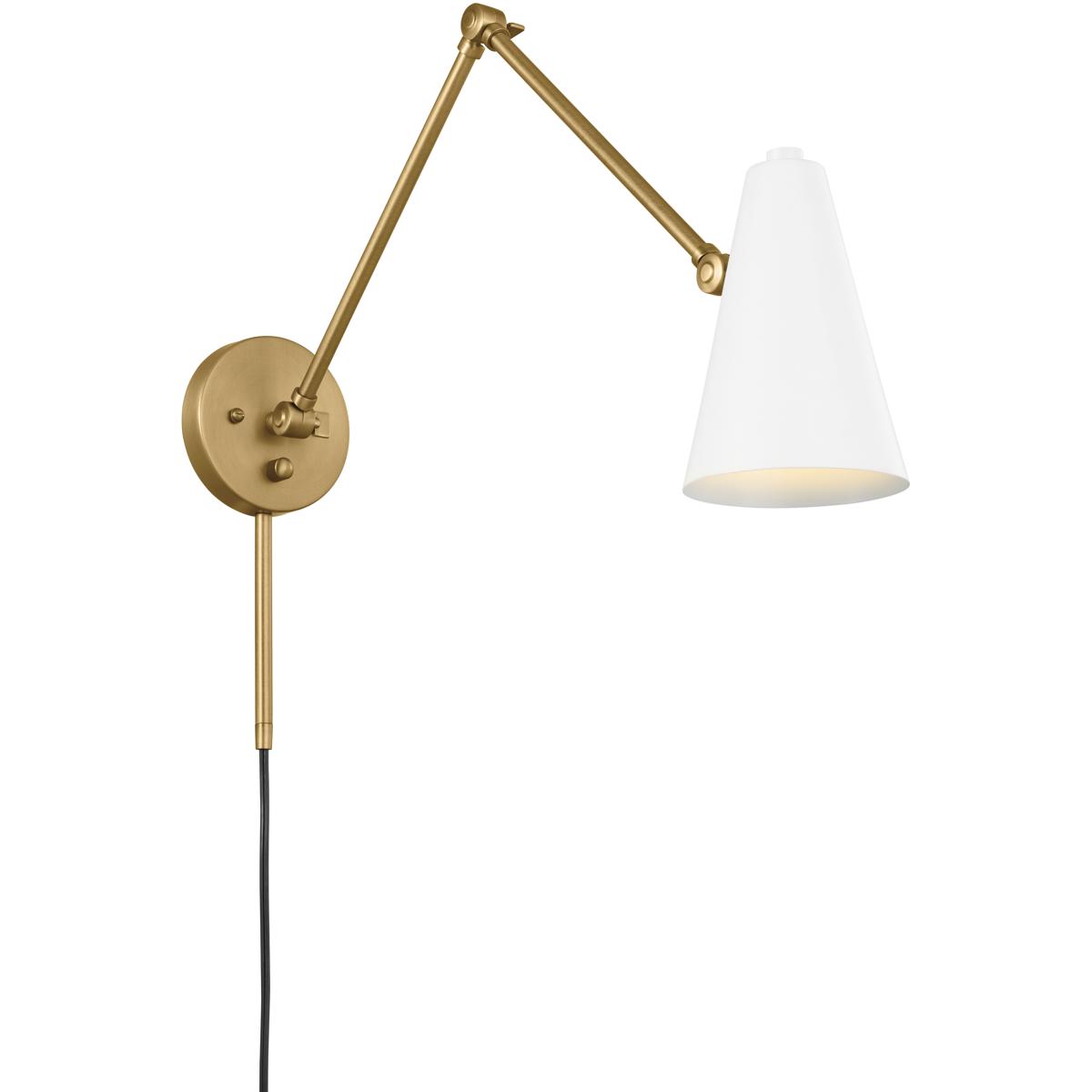 Kichler 52486NBRW Sylvia 1 Light 5.5 inch Natural Brass Wall Sconce Wall Light