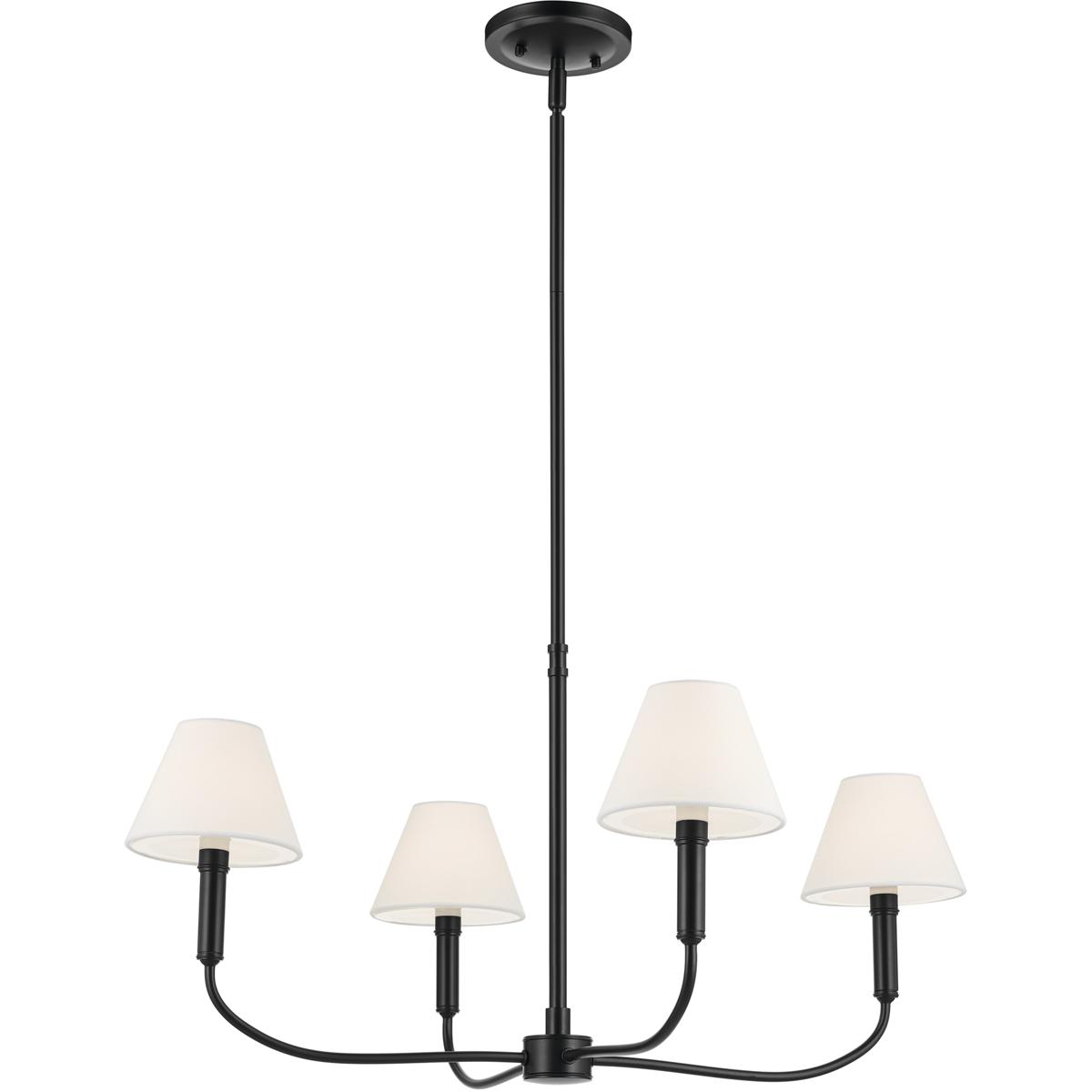 Kichler 52766BK Eadie 4 Light Black Chandelier Ceiling Light