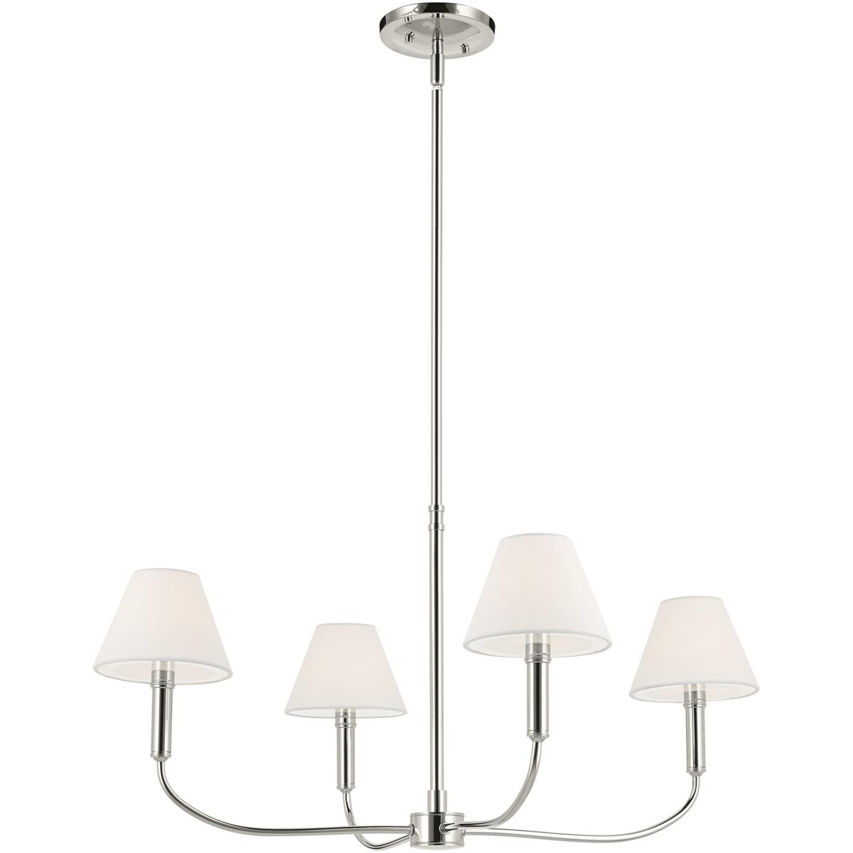 Kichler 52766PN Eadie 4 Light Polished Nickel Chandelier Ceiling Light